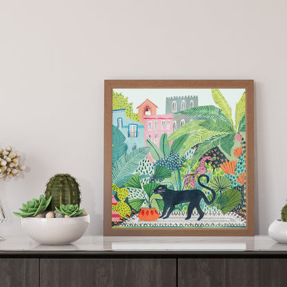 Animals in Jungle No.1 Art Painting Poster