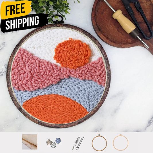 SUN - Beginner Punch Needle Kit Embroidery Craft Kit