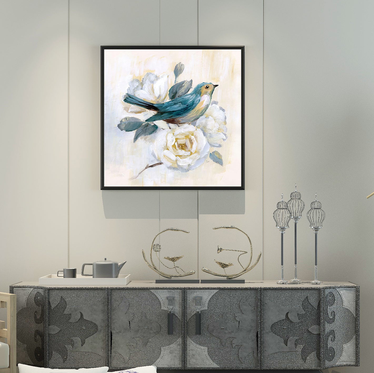 Bird and Flower Oil Painting Poster No.2 Art Oil Painting Poster