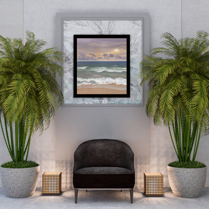 Pastel Sky Beach Art Painting Poster