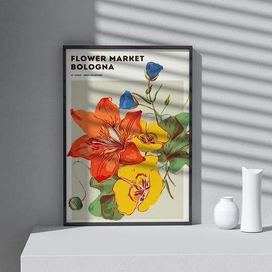 Framed Printed Wall Art FLOWER MARKET HELSINKI Print 20-inch 28-inch