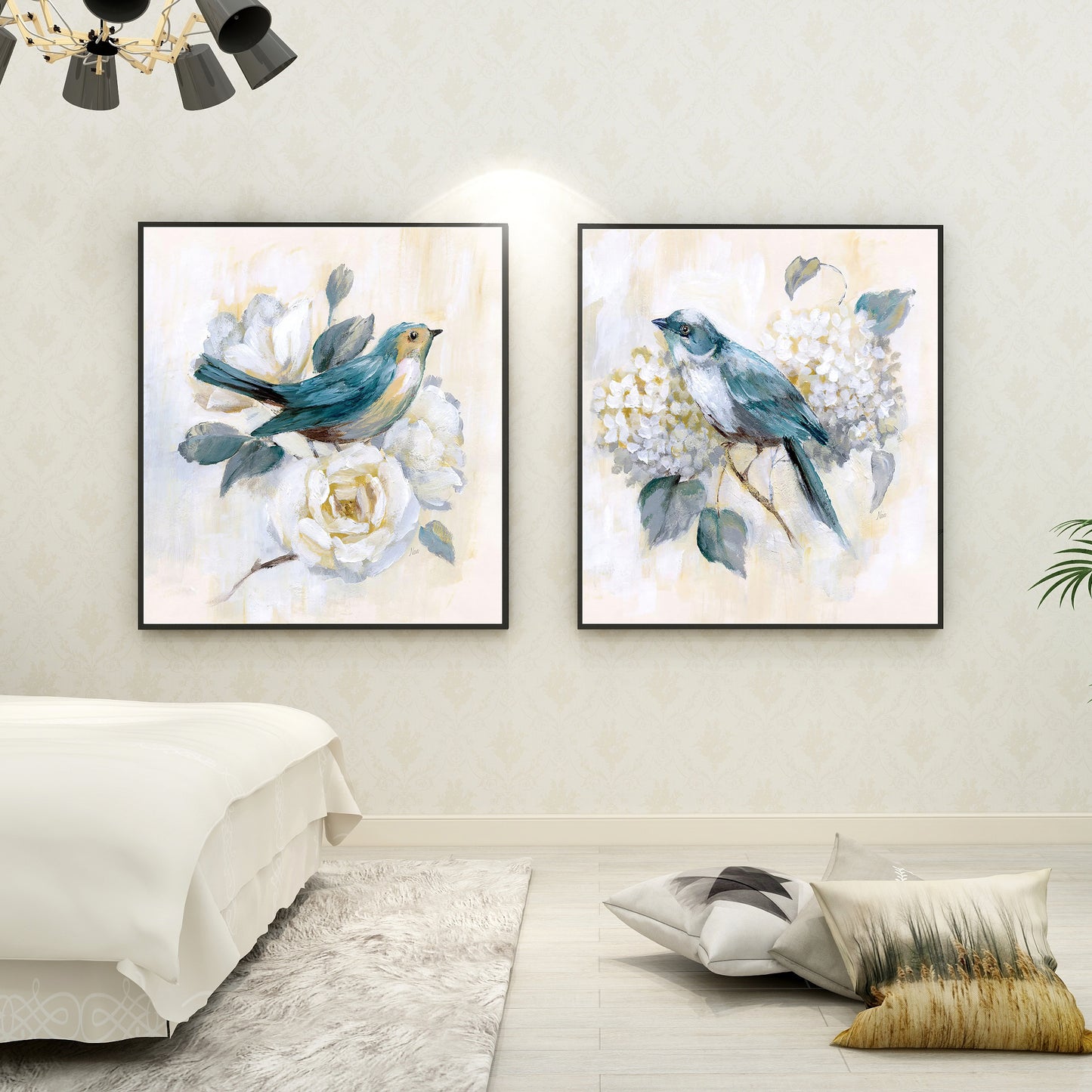 Bird and Flower Oil Painting Poster No.2 Art Oil Painting Poster