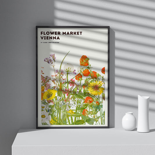 Framed Printed Wall Art FLOWER MARKET VIENNA Art Print 20-inch 28-inch 40x50 50x70CM