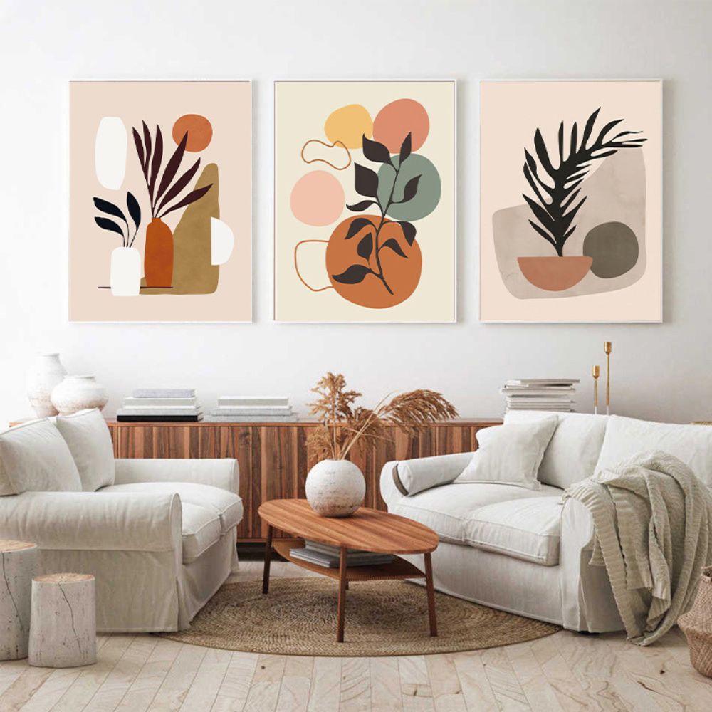 Colorful Abstract Plant No.2 Minimalist Art Poster