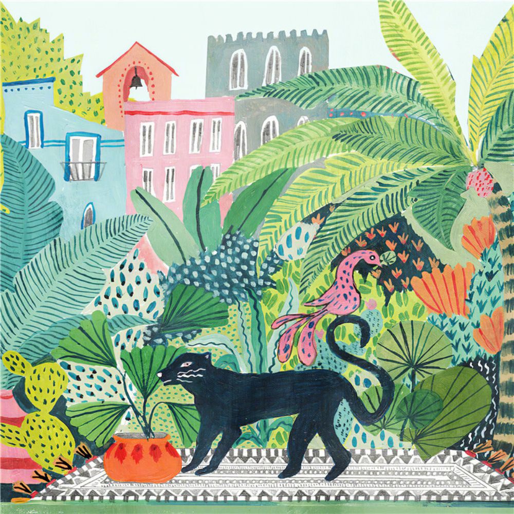 Animals in Jungle No.1 Art Painting Poster