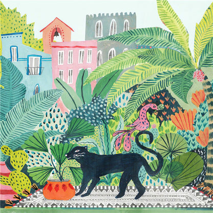 Animals in Jungle No.1 Art Painting Poster