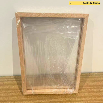 A4 A3 Solid Wood Floating Transparent Double-sided Photo Frame Specimen Picture Frame