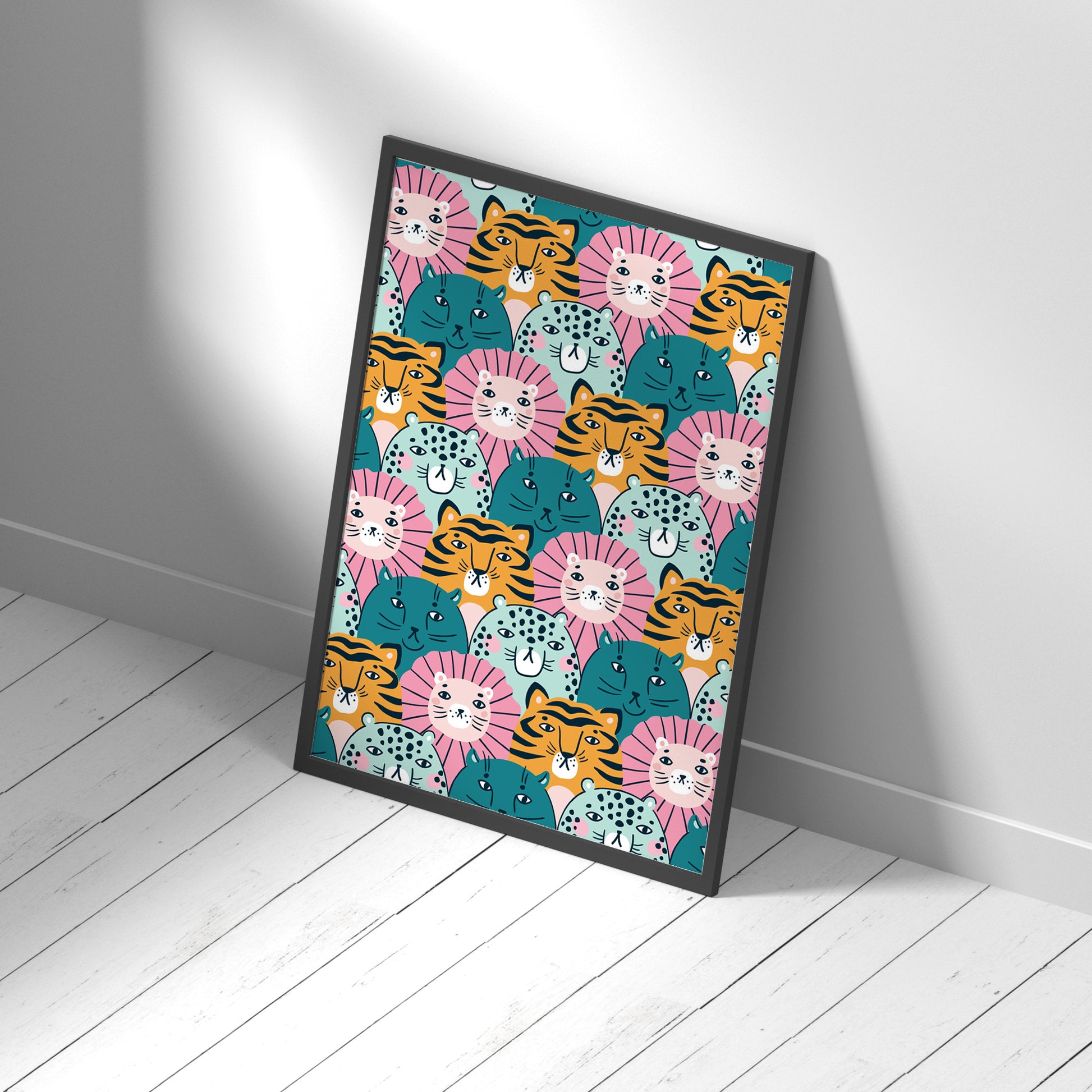 Framed Printed Animal Wall Poster Art Prints 20-inch 28-inch 40x50 50x70CM