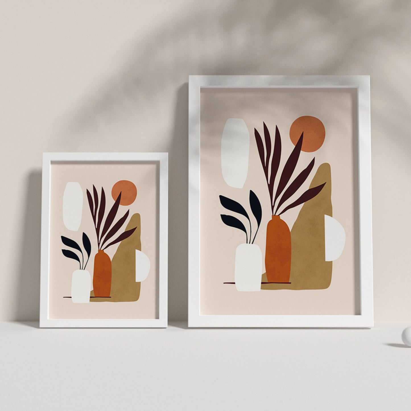 Colorful Abstract Plant No.2 Minimalist Art Poster