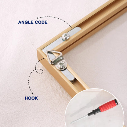 A3 Golden Aluminium Alloy Transparent Frame Hang A Wall Picture Frame Acrylic