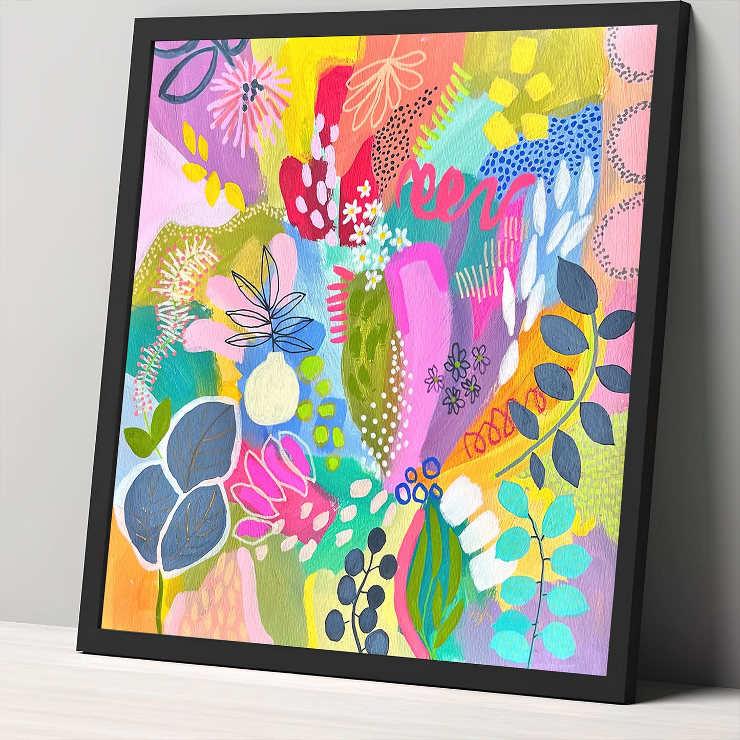 Among The Wildflowers- Aboriginal Art Poster