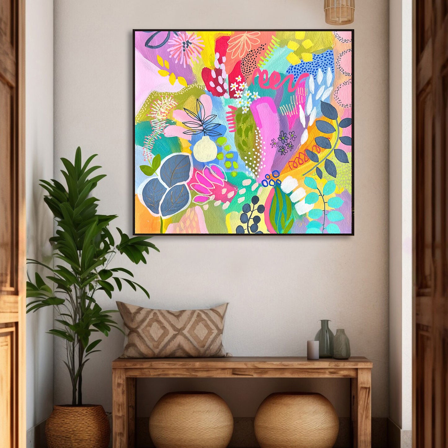 Among The Wildflowers- Aboriginal Art Poster