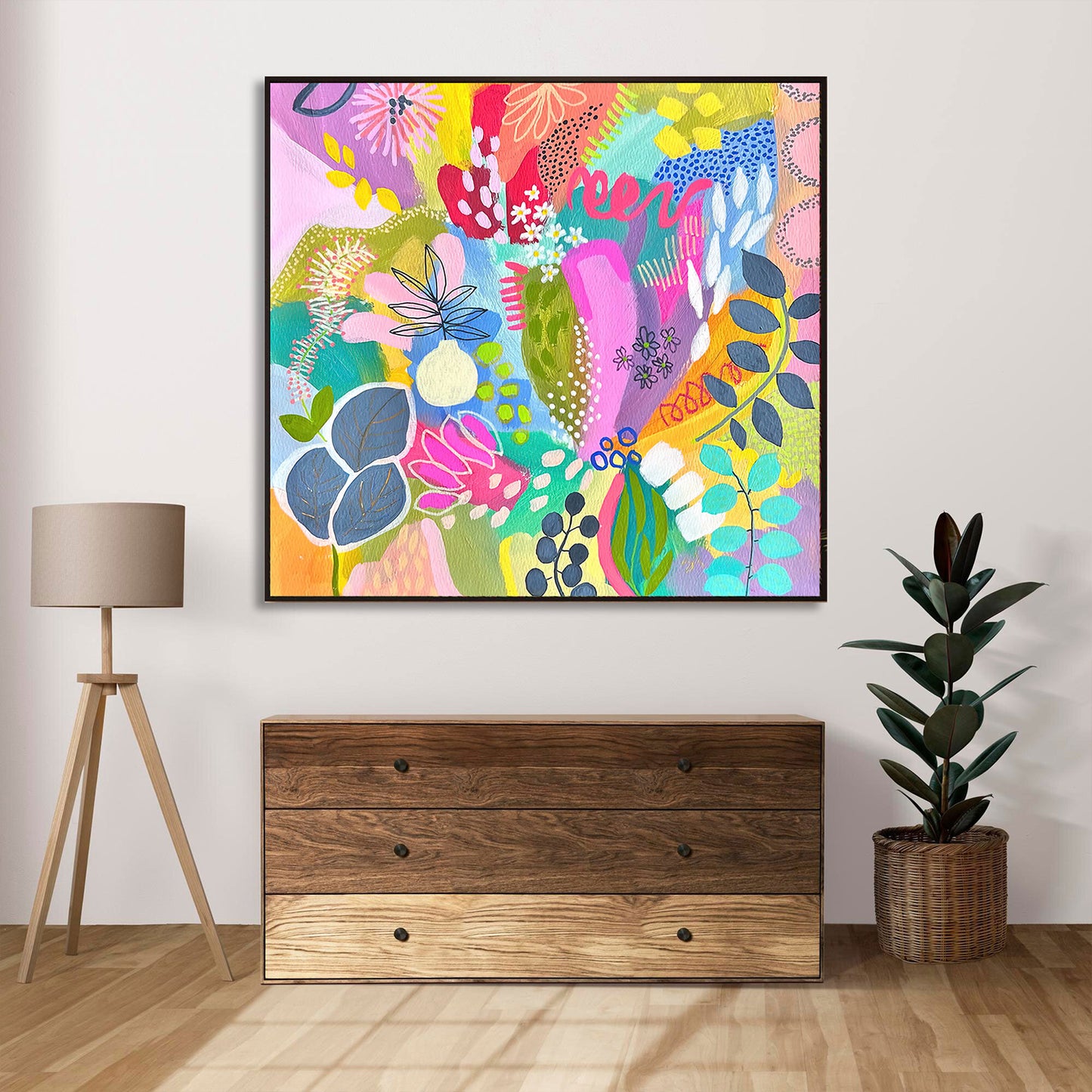 Among The Wildflowers- Aboriginal Art Poster