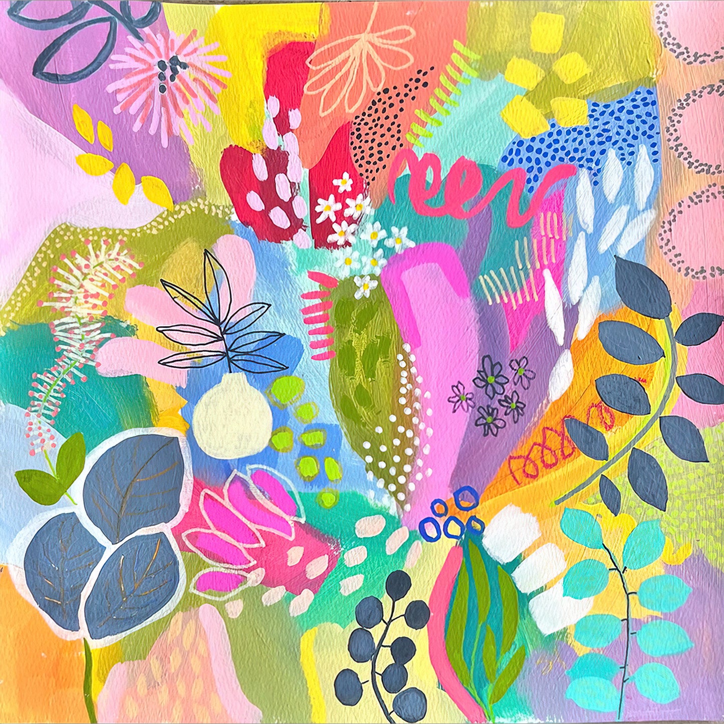 Among The Wildflowers- Aboriginal Art Poster