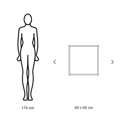Square Thin Aluminum Frame BLACK 60x60cm