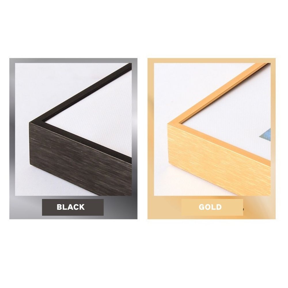 SET OF 2 - 40x50CM Frame Black Premium Aluminum Metal Photo Frame 16x20"inch