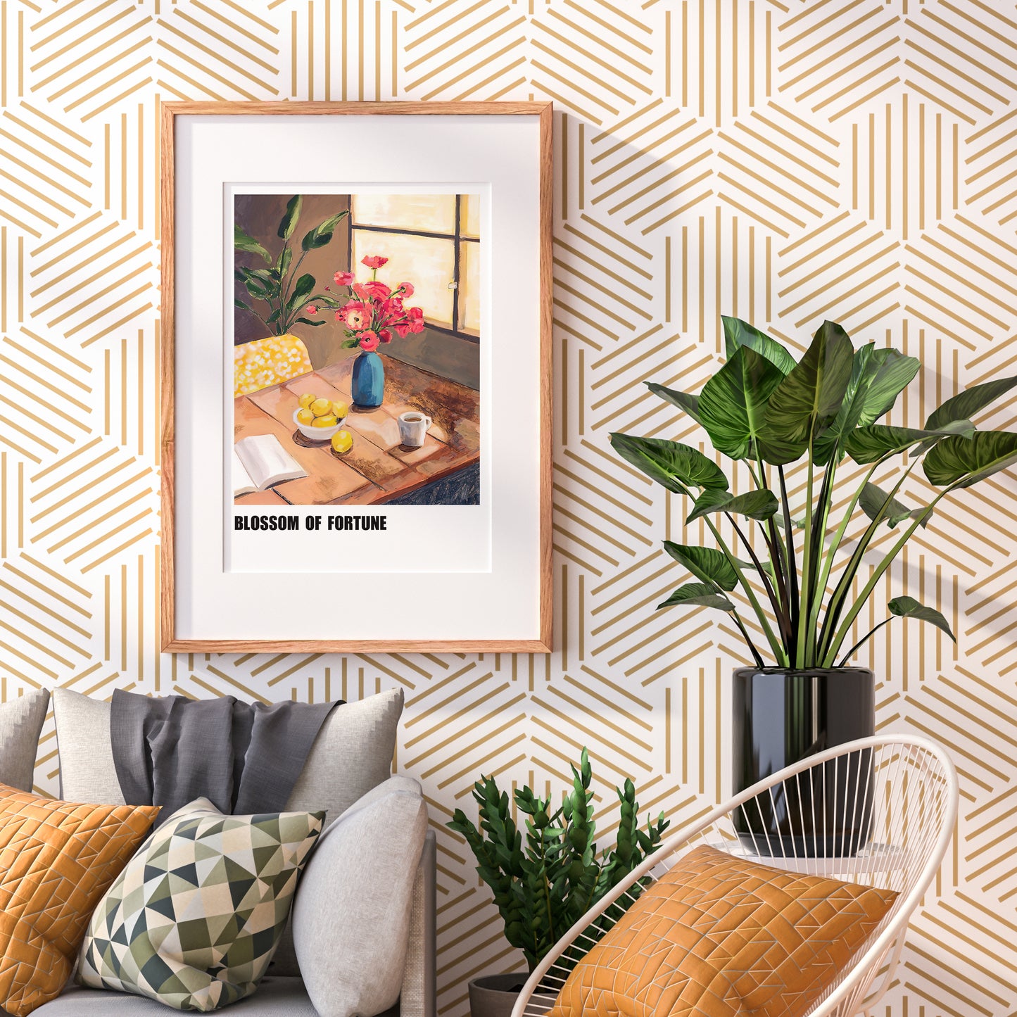 BLOSSOM OF FUTURE Lemon Botanical Pattern Poster