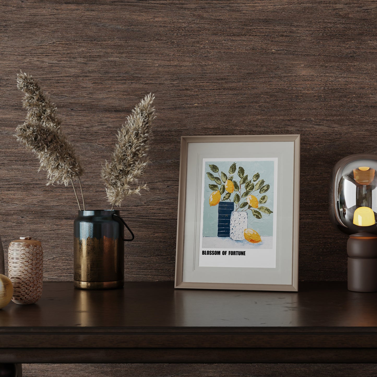 BLOSSOM OF FUTURE Lemon Pattern Art Print Poster
