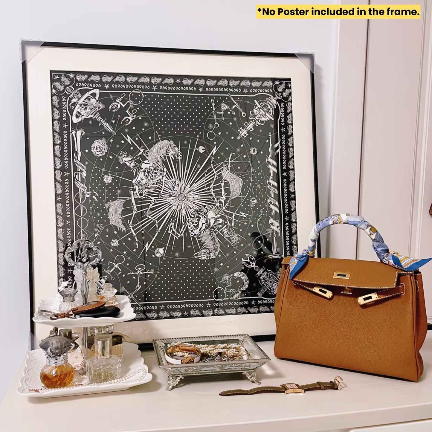 Black Premium Metal Photo Frame 60x60 CM with Mat-board