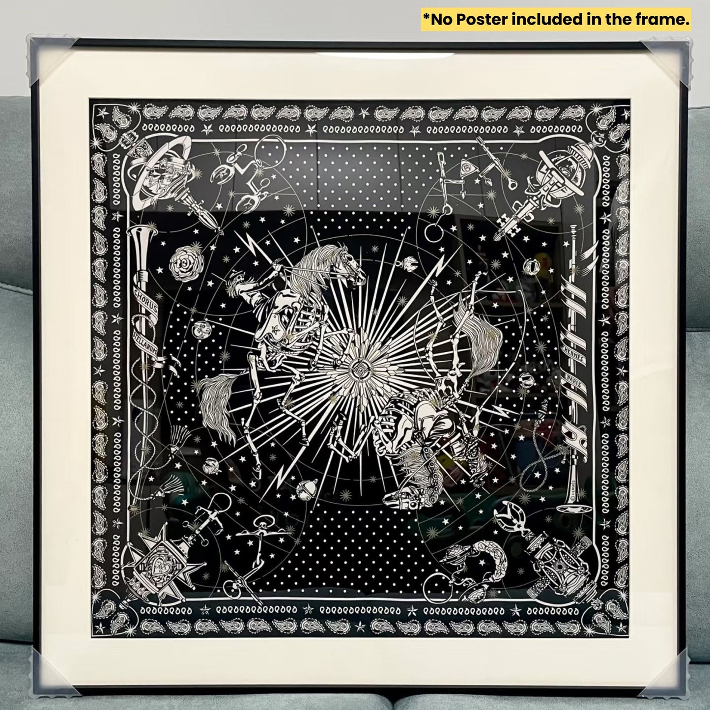 Black Premium Metal Photo Frame 60x60 CM with Mat-board