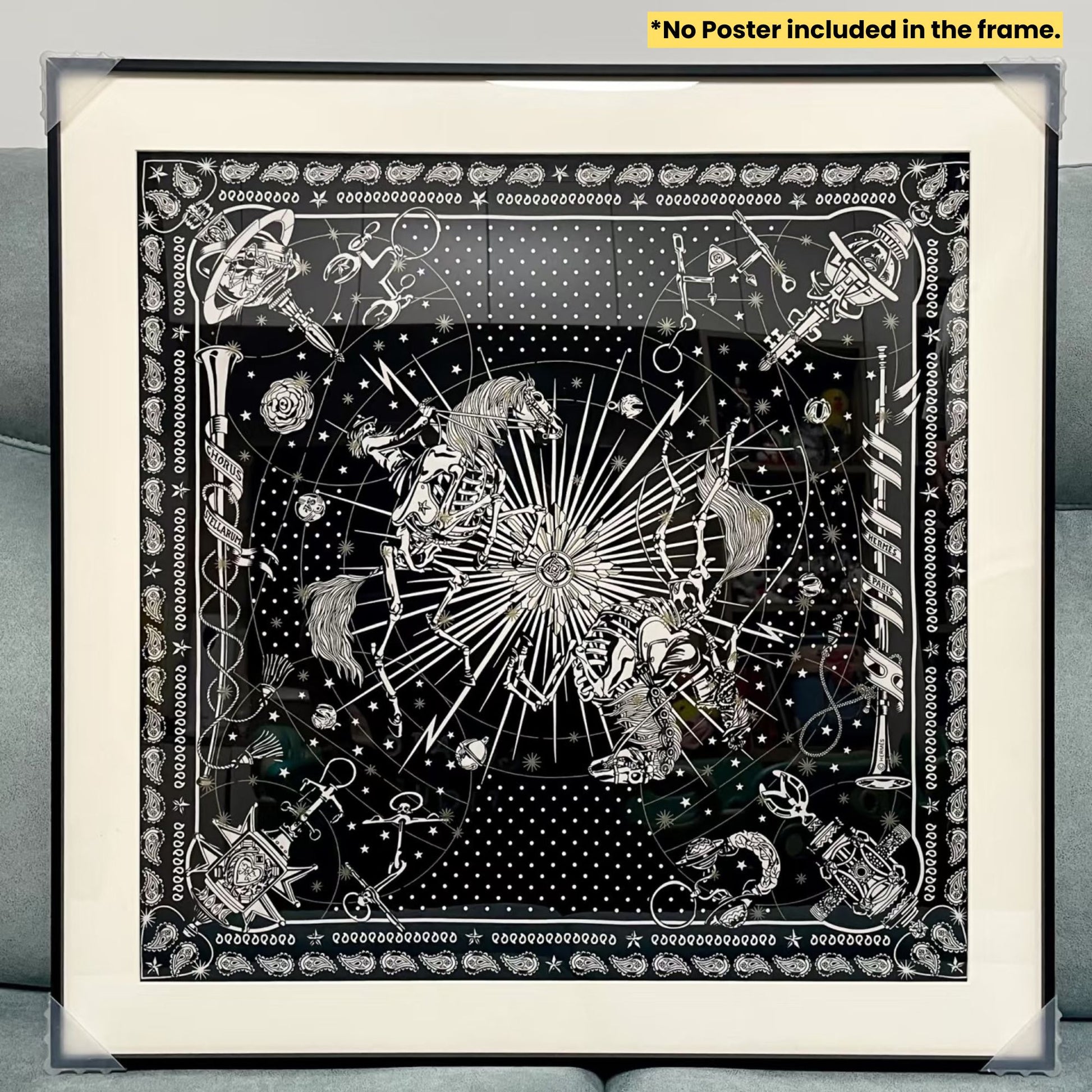 Black Premium Metal Photo Frame 60x60 CM with Mat-board