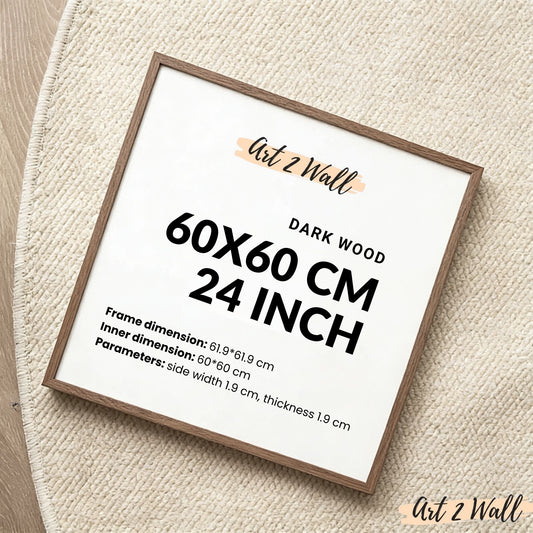 Square Dark Wood Color Photo Frame 24 inch 60x60cm&nbsp;