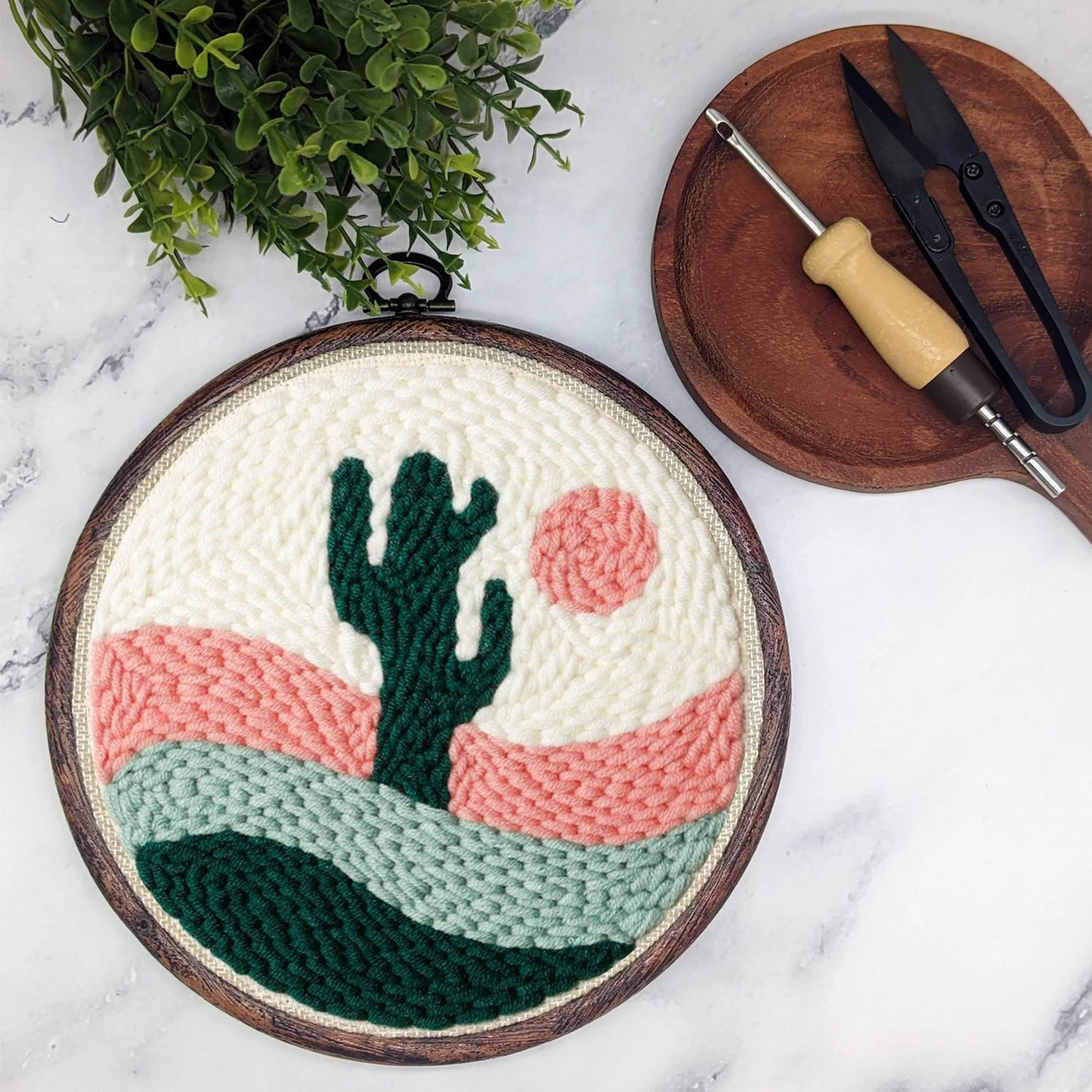 Cactus - Beginner Punch Needle Kit Embroidery Craft Kit