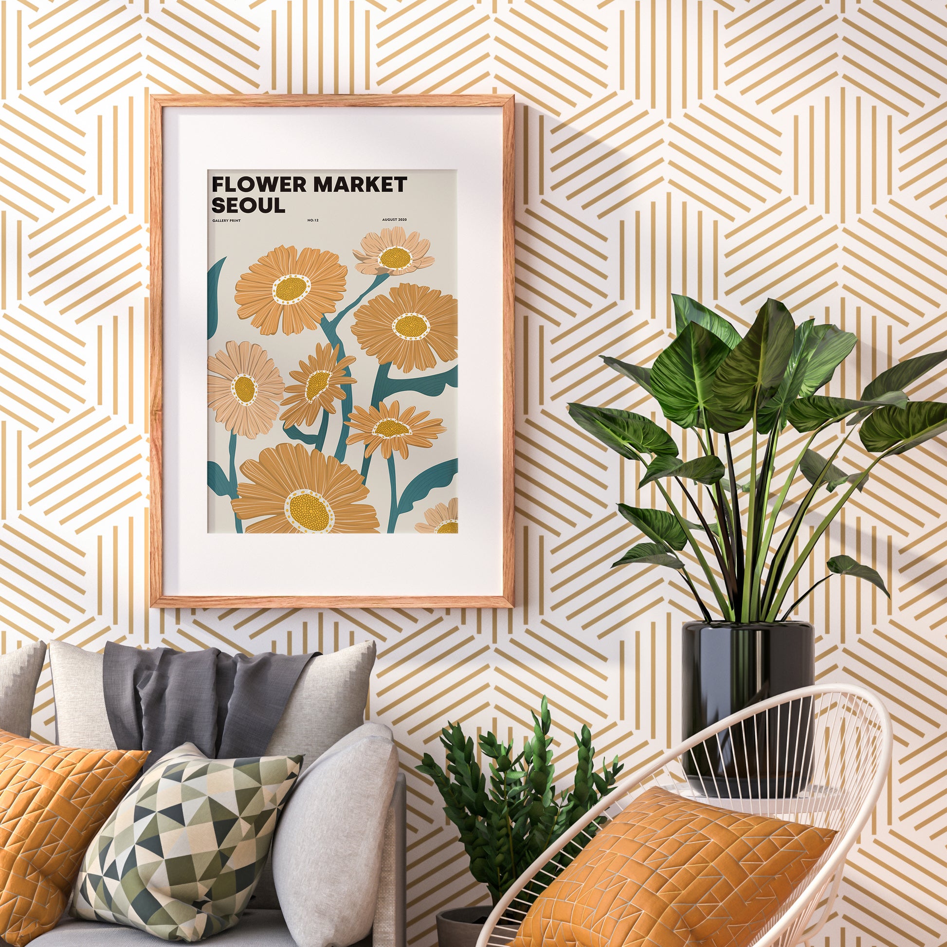 FLOWER MARKET prints SEOUL Art Print Poster