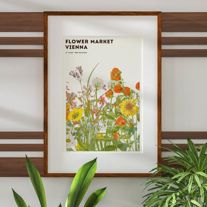 FLOWER MARKET VIENNA Art Print Poster | Botanical posters