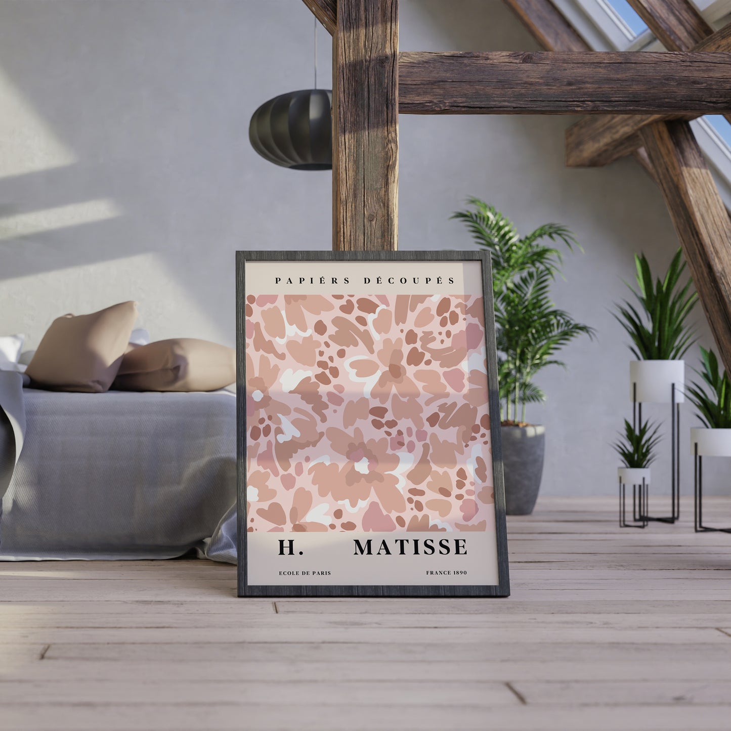 H. MATISSE Botanical Pnk Pattern Art Print Poster