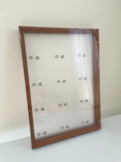 A4 Walnut Brown Double Sided Photo Frame Floating Transparency Shadow box Frames