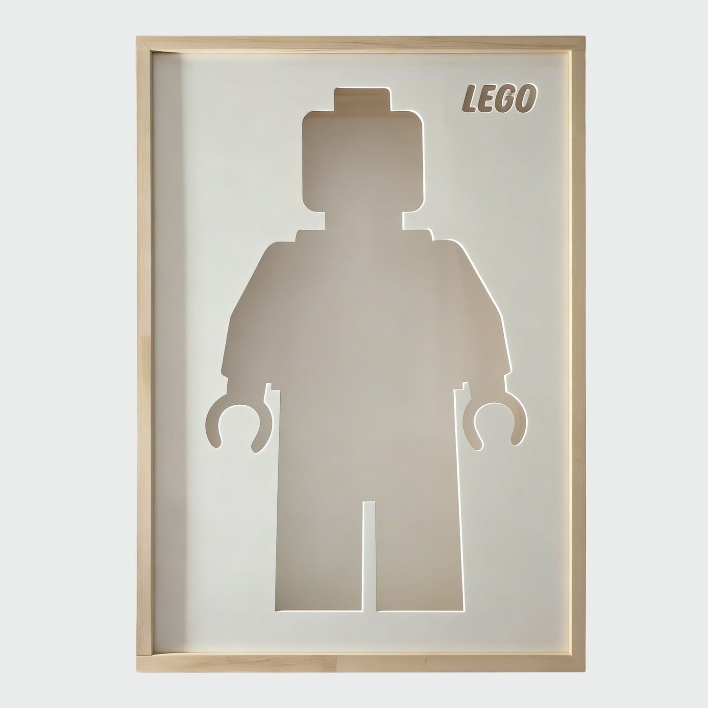 LEGO-Inspired Brick Shadow Box Solid Wood Memory Box Frame