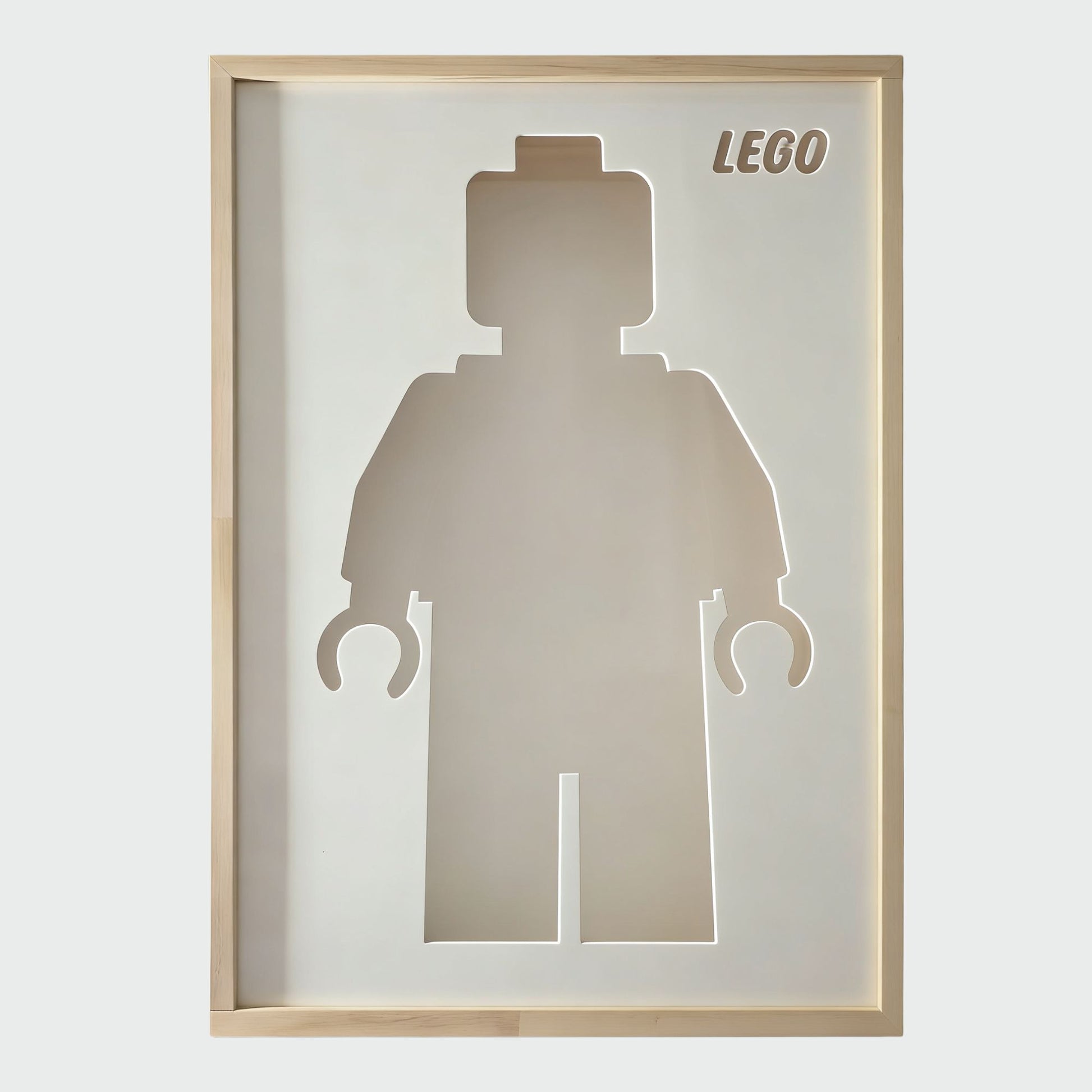 LEGO-Inspired Brick Shadow Box Solid Wood Memory Box Frame