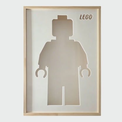 LEGO-Inspired Brick Shadow Box Solid Wood Memory Box Frame