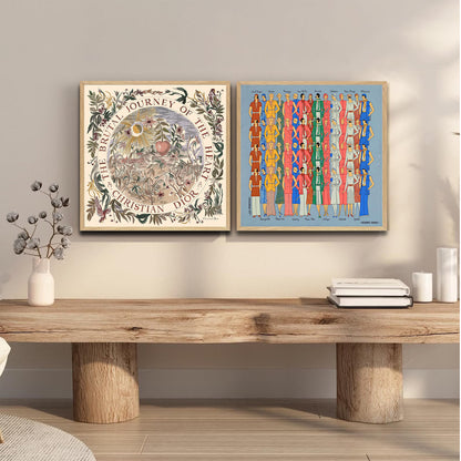 Set of 2 Wall Art 60x60 CM Framed Posters - Boutique Hermes Diors Prints