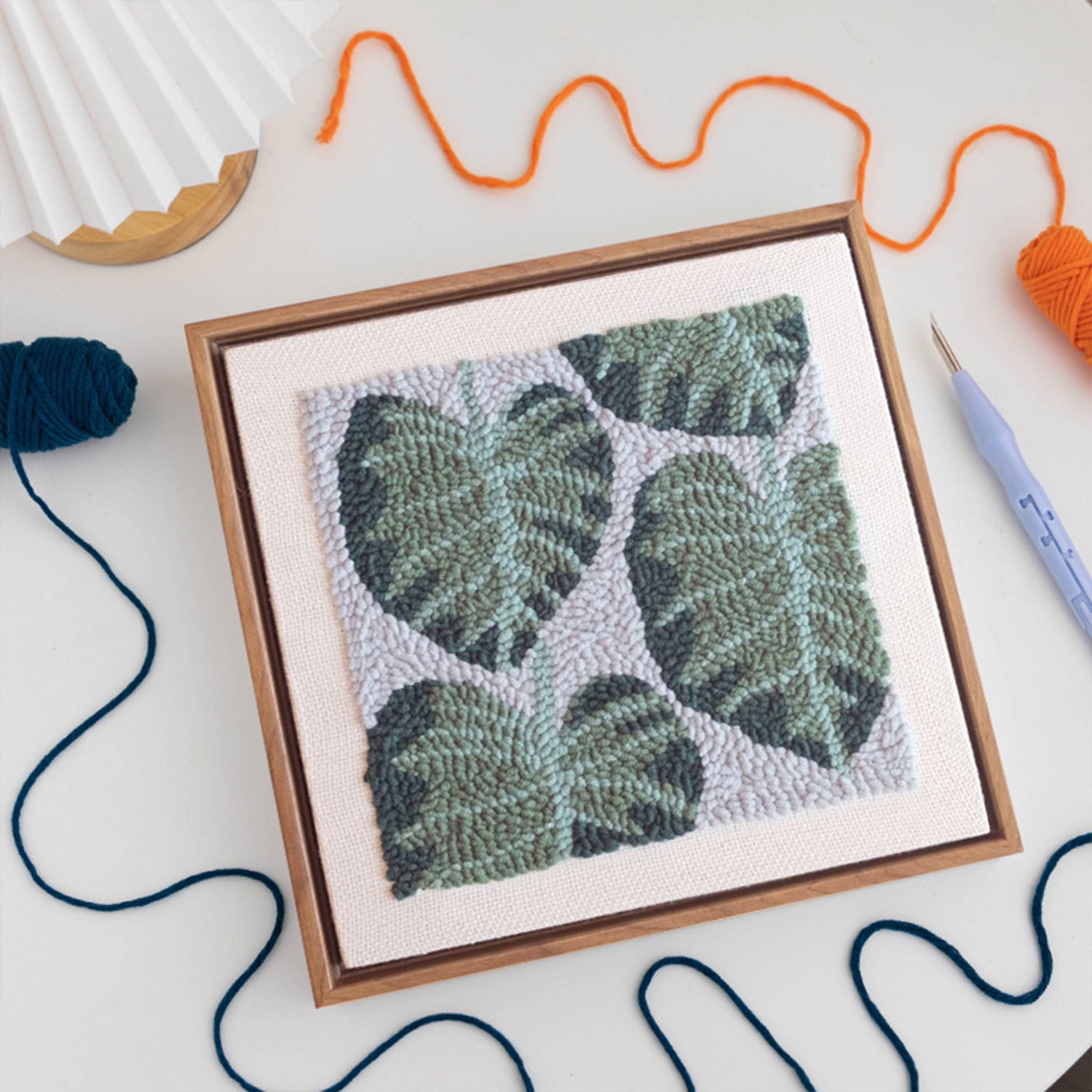 Monstera Palm - Punch Needle Kit Embroidery Start Kit