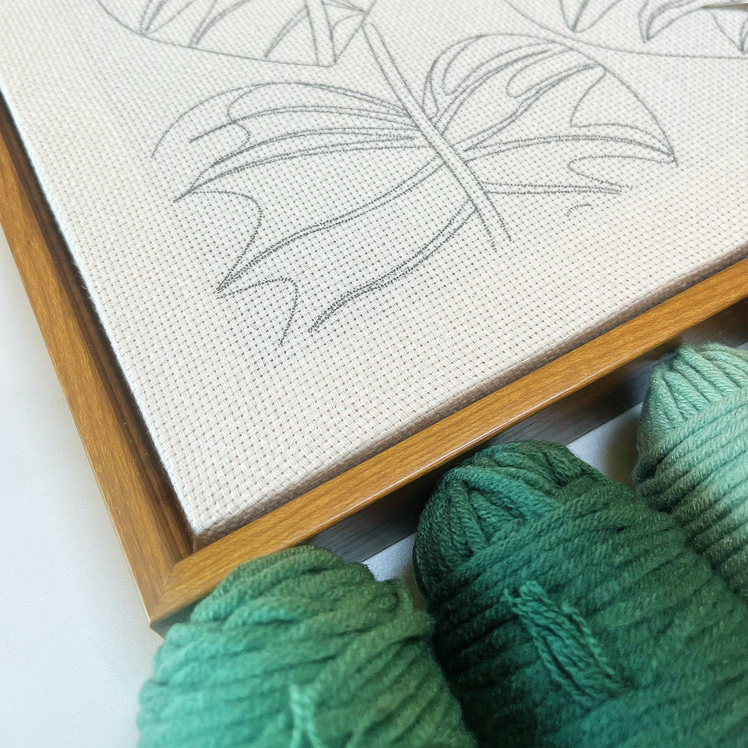 Monstera Palm - Punch Needle Kit Embroidery Start Kit