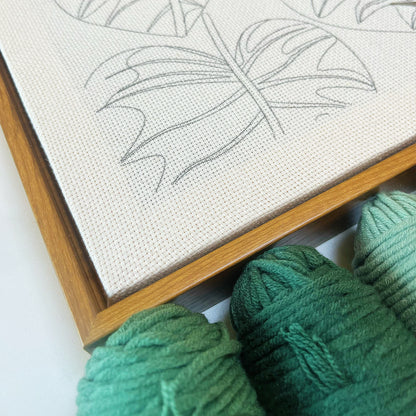 Monstera Palm - Punch Needle Kit Embroidery Start Kit