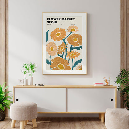 FLOWER MARKET SEOUL Art Print Poster