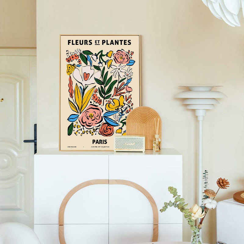 FLEURS ET PLANTES PARIS Botanical Pattern Art Print Poster