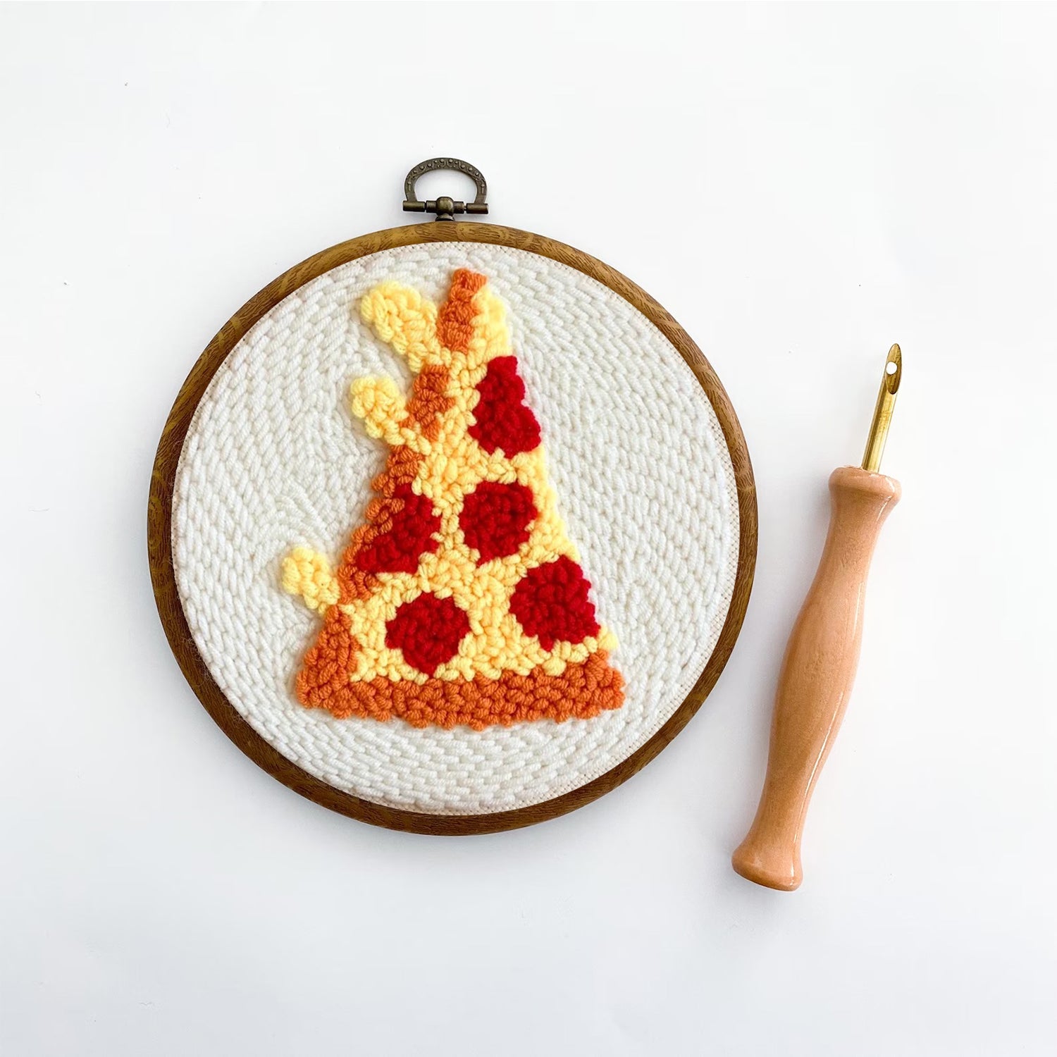 Pizza - Beginner Punch Needle Kit Embroidery Craft Kit