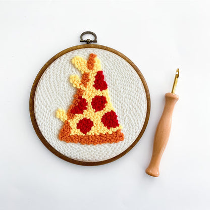 Pizza - Beginner Punch Needle Kit Embroidery Craft Kit