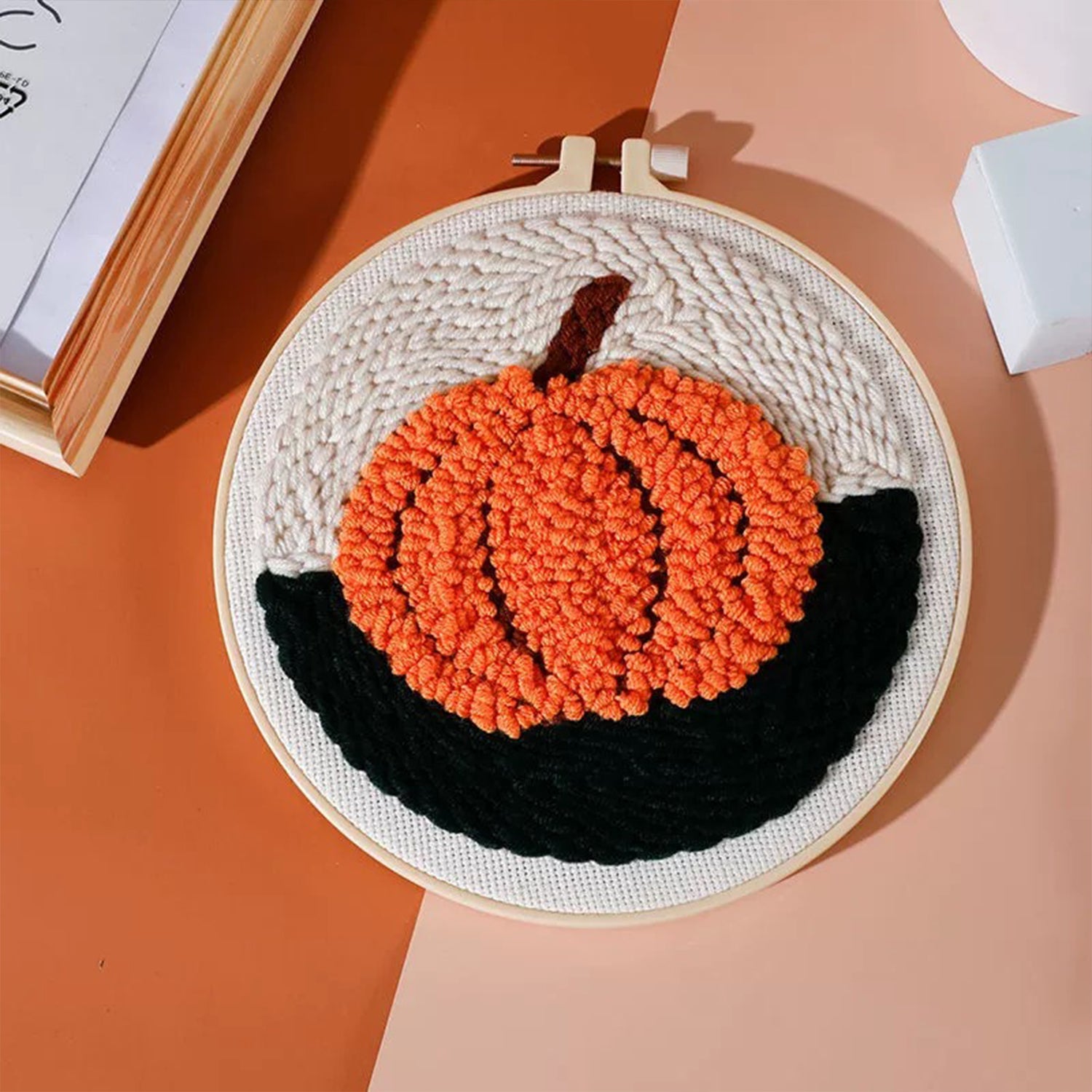 Pumpkin - Beginner Punch Needle Kit Embroidery Craft Kit