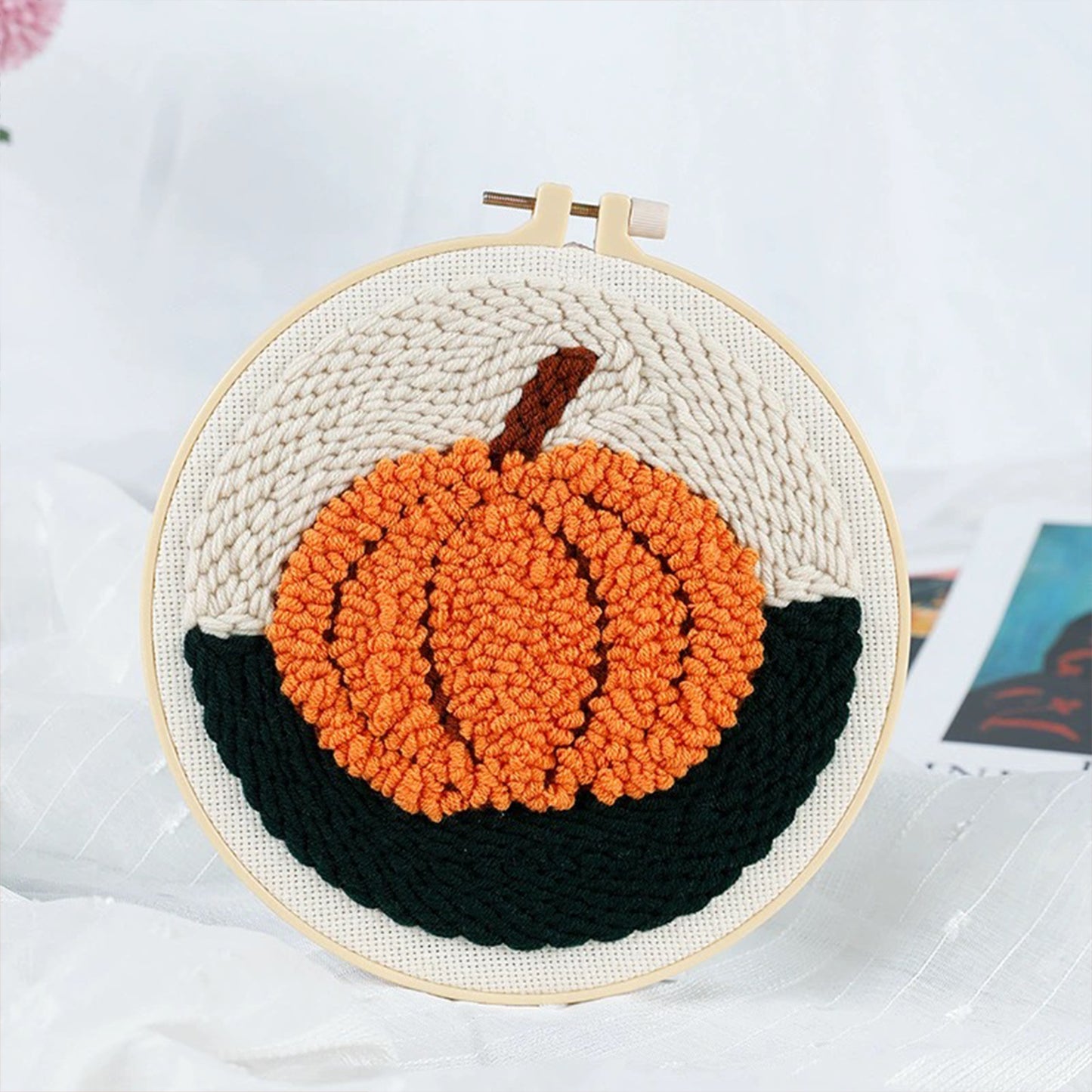 Pumpkin - Beginner Punch Needle Kit Embroidery Craft Kit