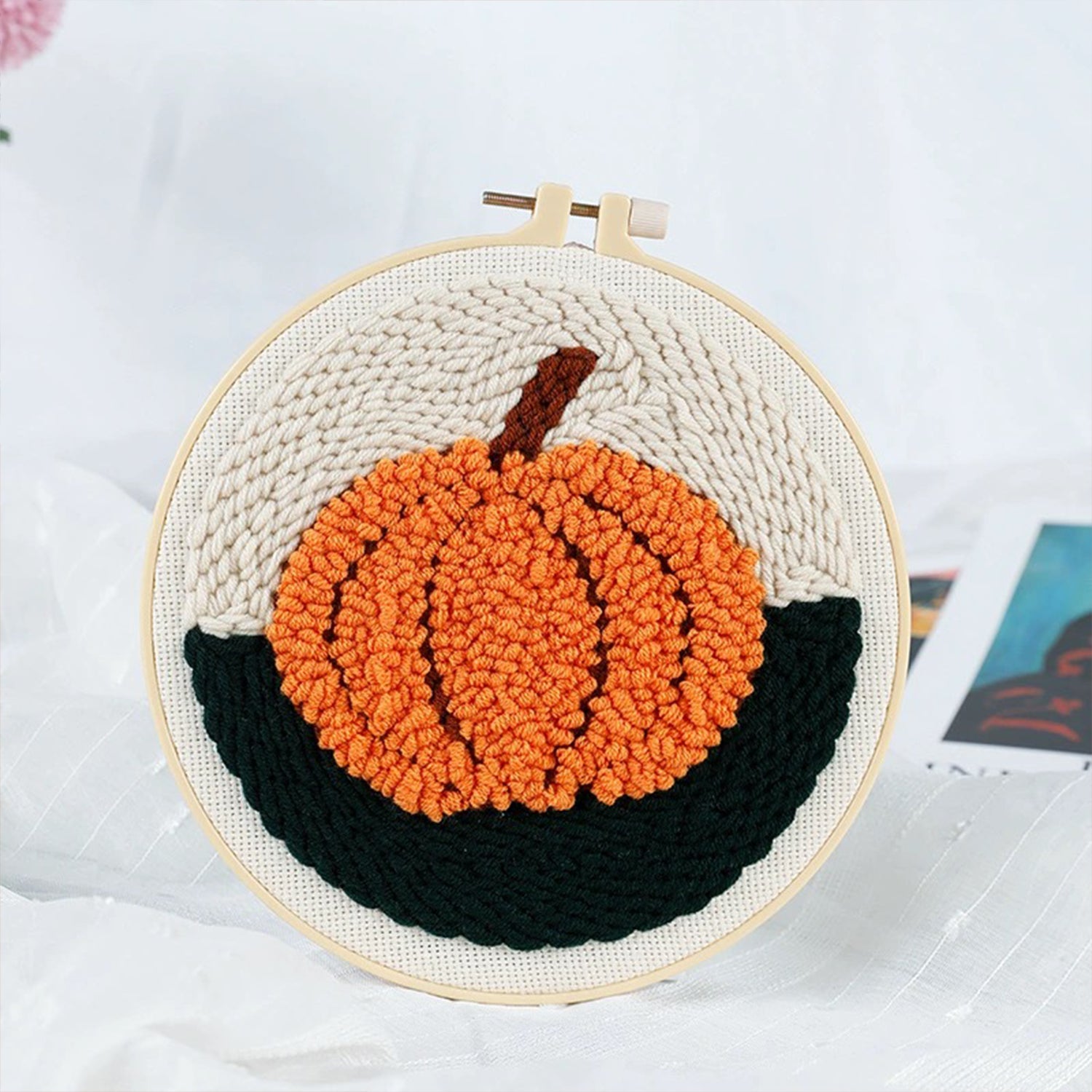 Pumpkin - Beginner Punch Needle Kit Embroidery Craft Kit