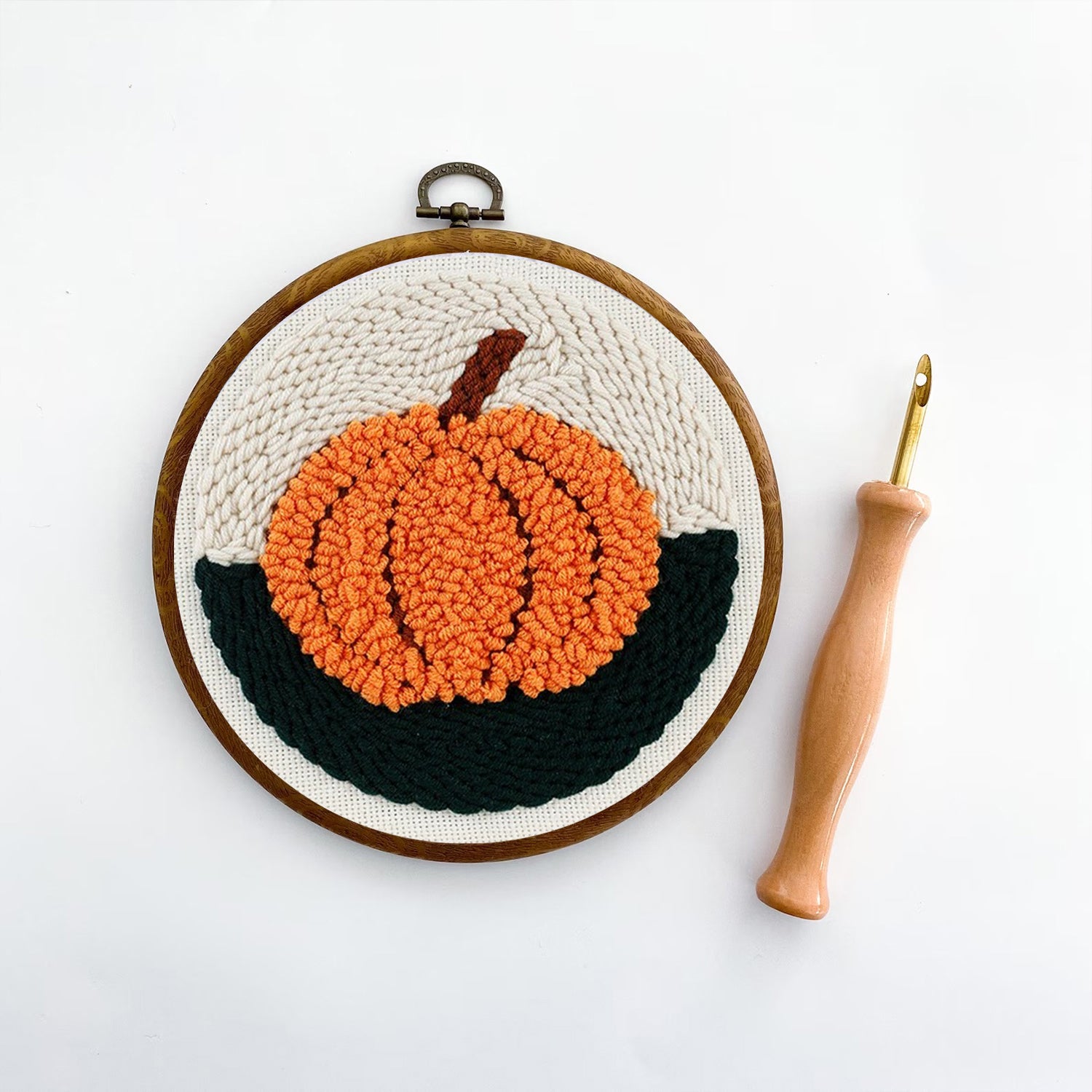 Pumpkin - Beginner Punch Needle Kit Embroidery Craft Kit