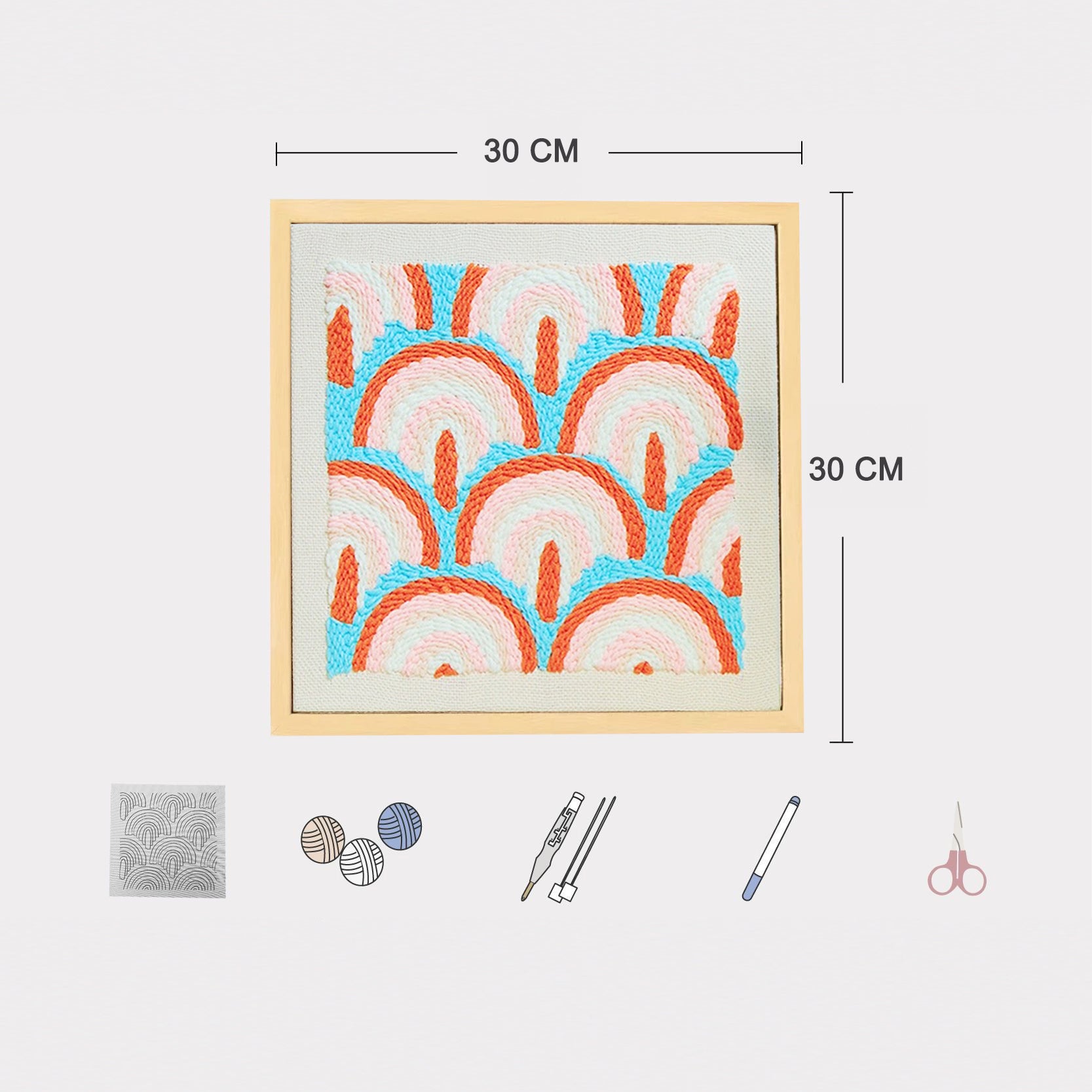 Rainbow - Punch Needle Kit Embroidery Start Kit
