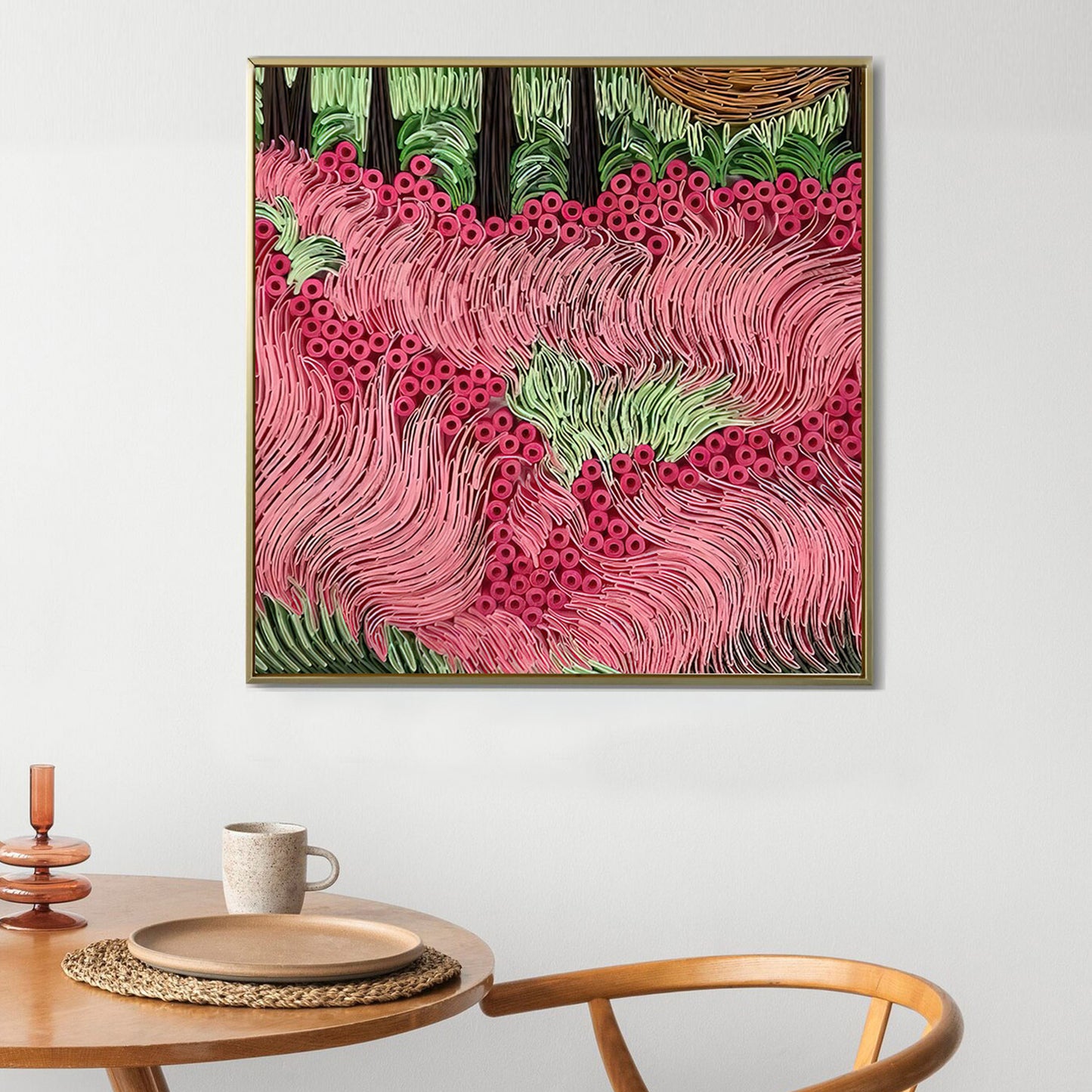 Red Dancing Feather - Aboriginal Art Poster