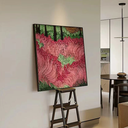 Red Dancing Feather - Aboriginal Art Poster