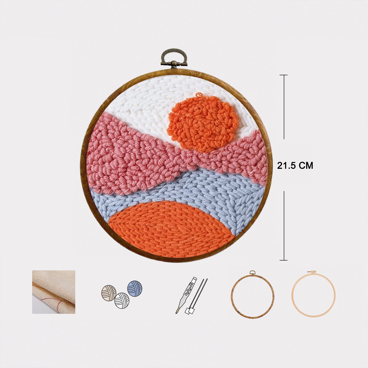 SUN - Beginner Punch Needle Kit Embroidery Craft Kit